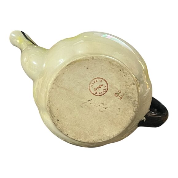 Vintage Czechoslovakia Lusterware Teapot – Cream & Yellow Iridescent Finish – Bl - Picture 10 of 10